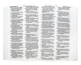 Biblia RVR60 Tamaño manual Letra Grande Rosada con flores blancas TAPA FLEX