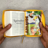 Biblia para niños Mi Gran Viaje RVR60 tamaño bolsillo i/piel con cierre Naranja