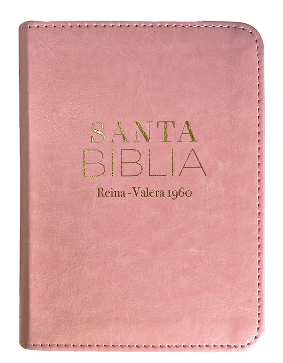 Biblia RVR60 Bolsillo i/piel ROSA CLARO (Colección Básica)