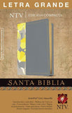 Biblia NTV Letra Grande Compacta i/piel Gris/Amarillo Libreria Nueva Cultura