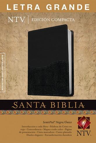 Biblia NTV Letra Grande Compacta i/piel Negro/Negro Libreria Nueva Cultura