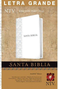 Biblia NTV Letra Grande Tamaño Personal i/piel Blanco con índice Libreria Nueva Cultura