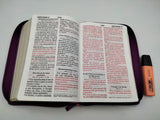 Biblia RVR60, tamaño manual letra Gigante, Rosa/flores, con cierre, Supreme Libreria Nueva Cultura