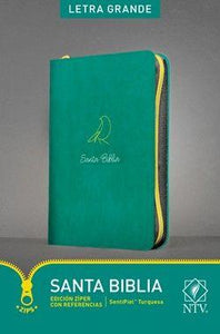 Santa Biblia NTV, Edición zíper con referencias, letra grande verde Libreria Nueva Cultura
